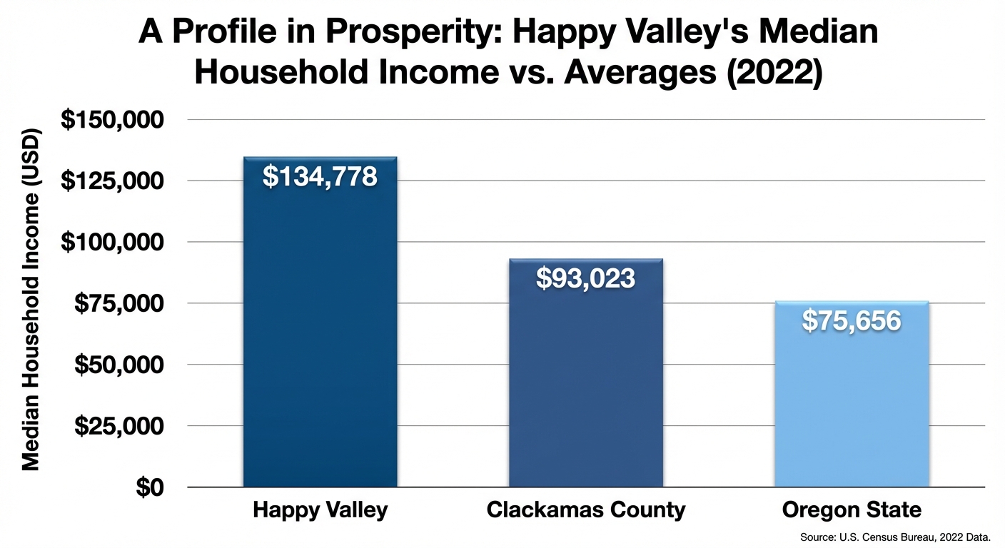 Happy Valley Household Income Comparison