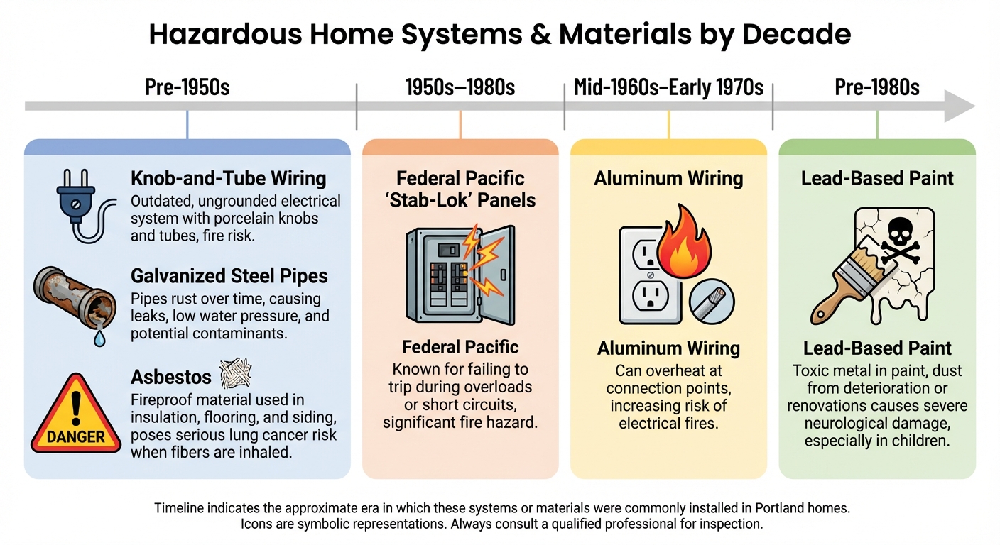 Hazardous Home Systems & Materials by Decade