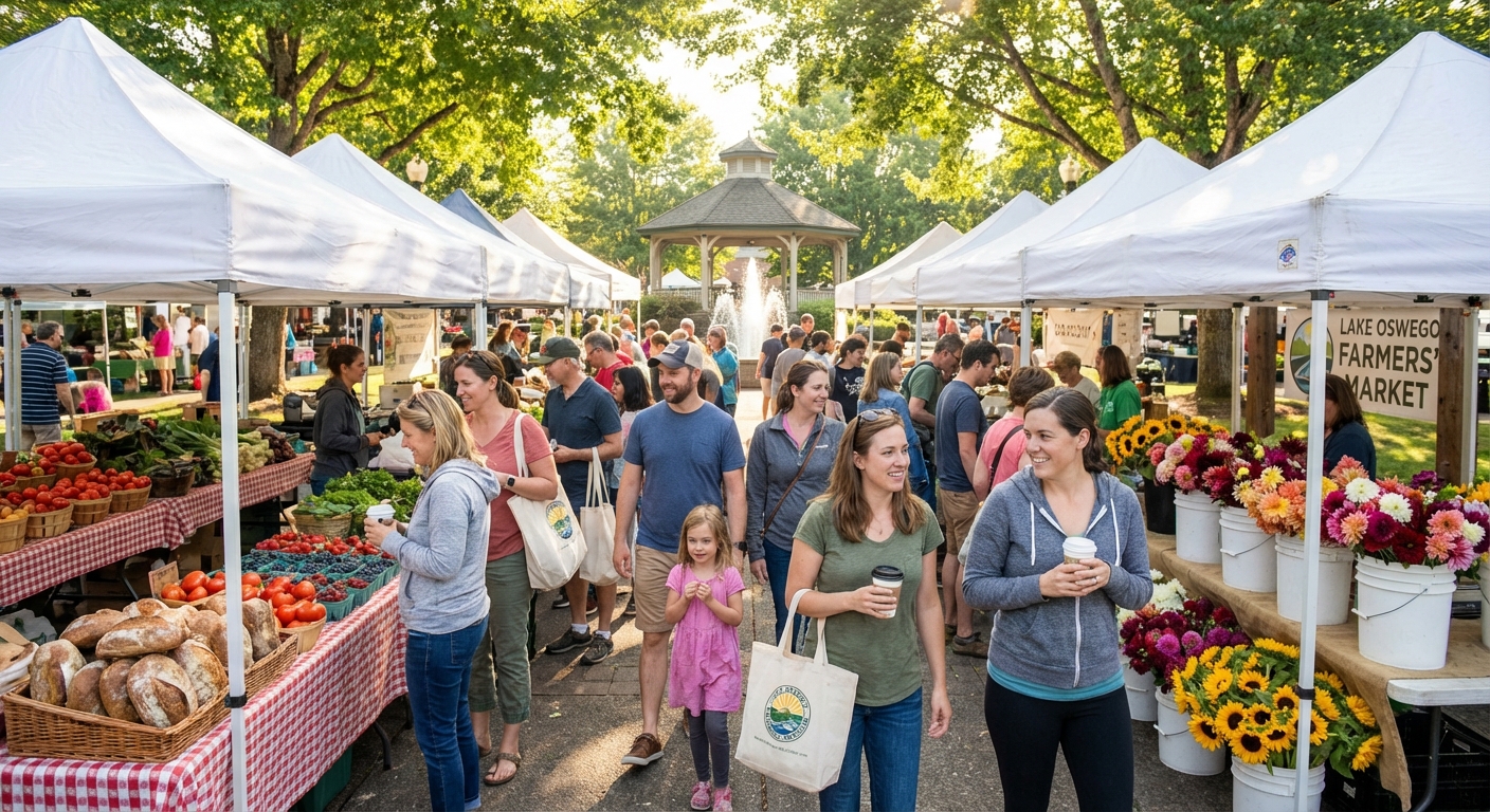 Lake Oswego Farmers' Market Scene