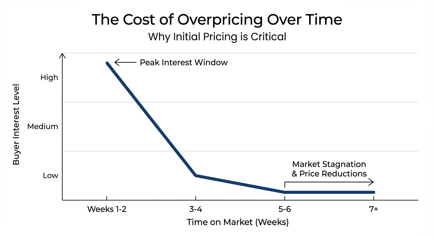 The Cost of Overpricing Over Time