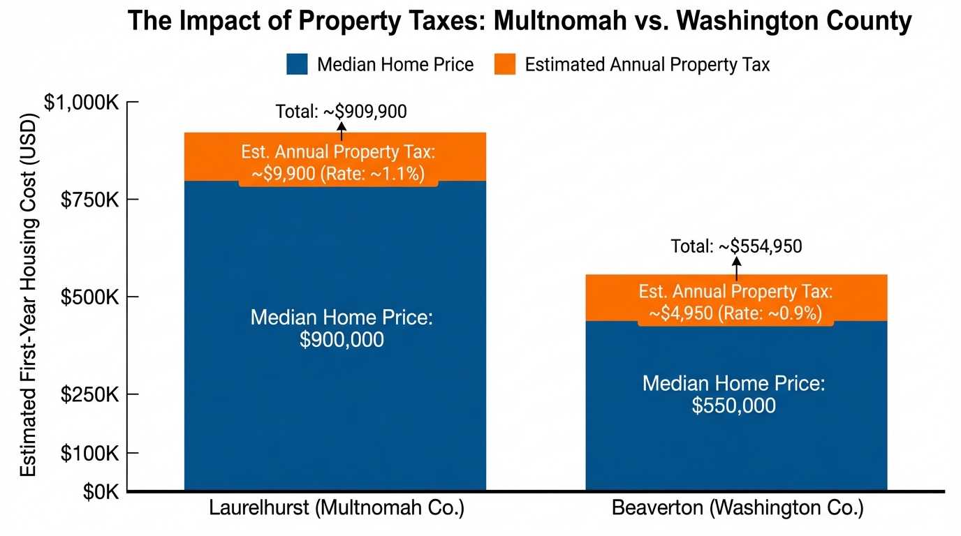 The Impact of Property Taxes: Multnomah vs. Washington County