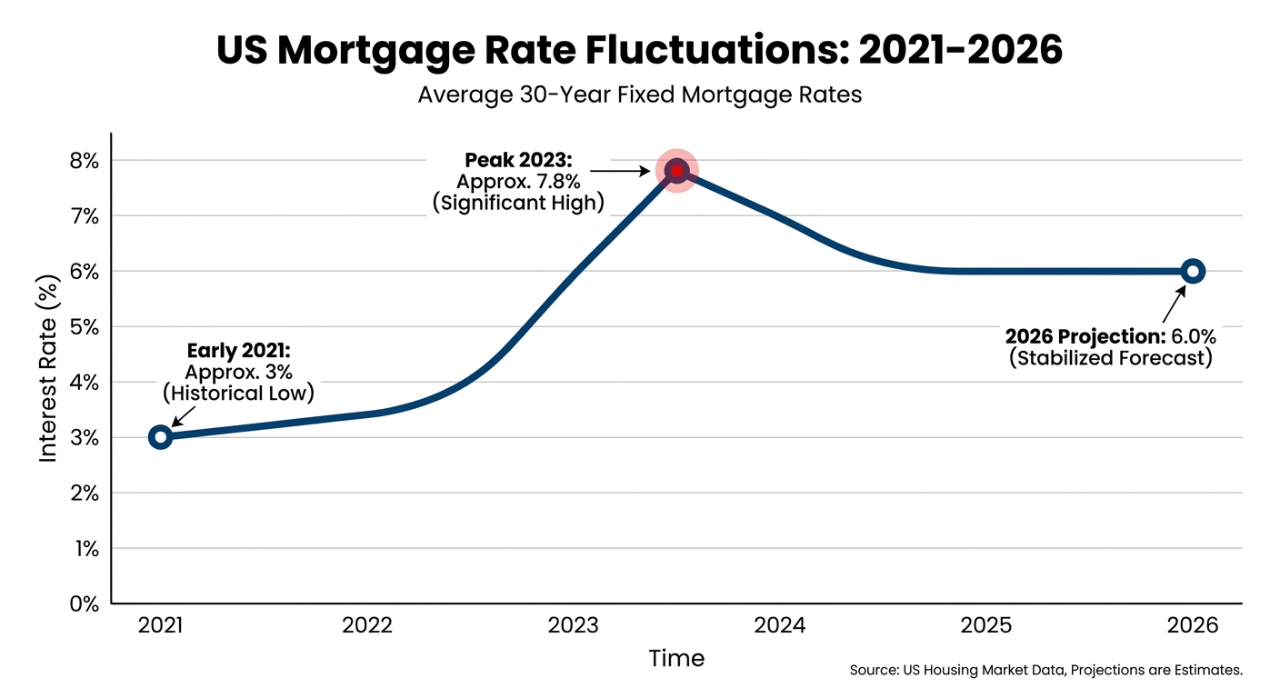 US Mortgage Rate Fluctuations: 2021-2026