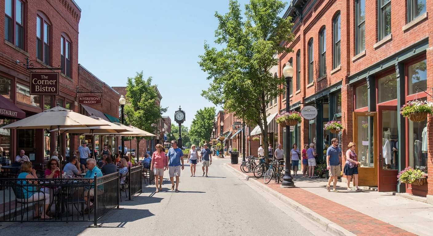 Vibrant Downtown Main Street